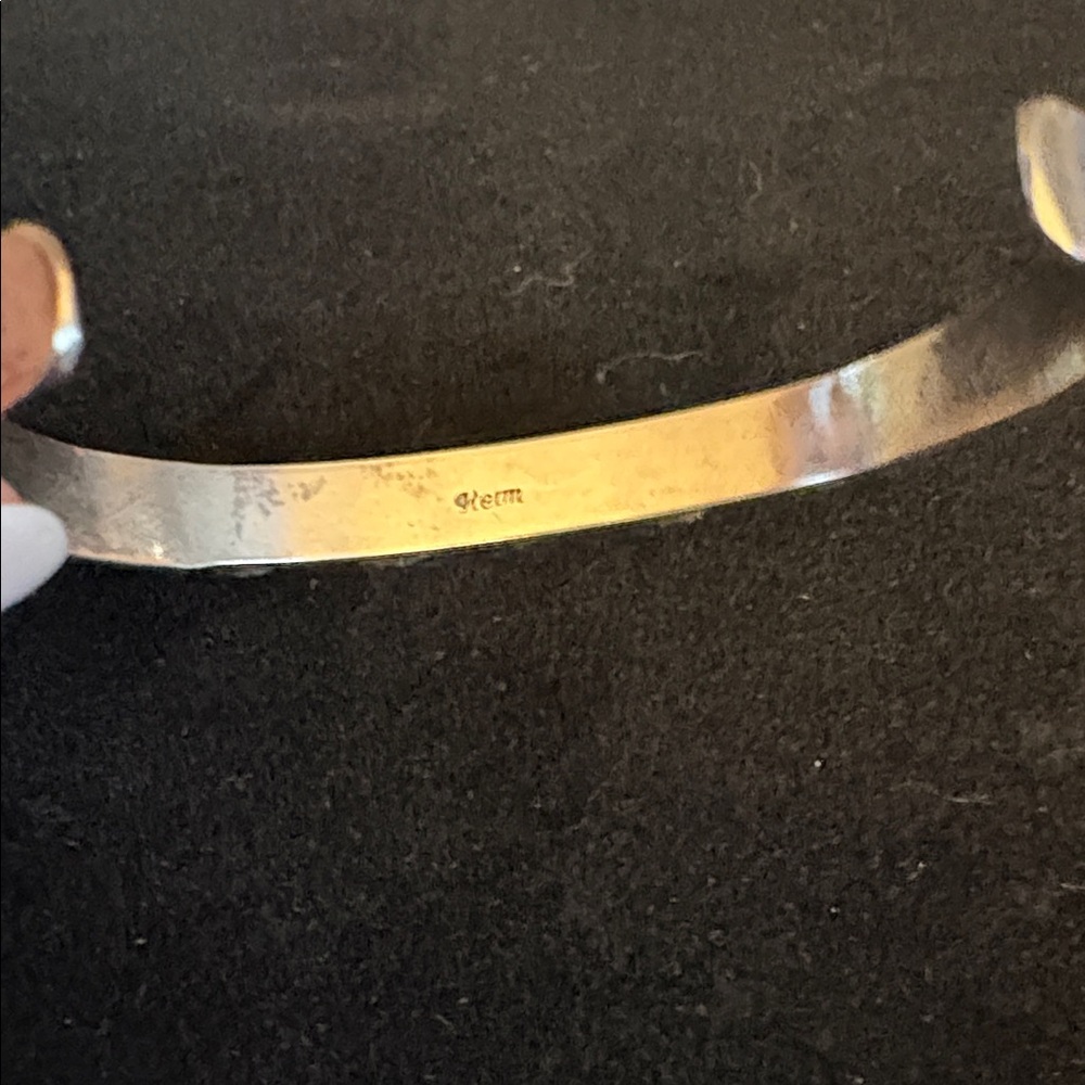 Native American Herman Smith Sterling Silver  Multi  Stone Cuff Bracelet - Picture 8 of 10